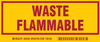 Brady B-302 Red on Yellow Rectangle Polyester Hazardous Material Label - 7 in Width - 3 in Height - Printed Text = WASTE FLAMMABLE - 60258 - 754476-60258 - R. S. Hughes Company, Inc.