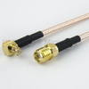 SMA Female (Jack) to RA MCX Plug (Male) Cable RG316 Coax Up To 3 GHz in 120 Inch - FMC1317315-120 - Fairview Microwave Inc.