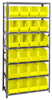 Open Shelving, 7Shelves, 24Bins, Yellow; Shelving Unit Type Quantum Storage - 44AC6721 - Newark, An Avnet Company