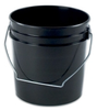 1 and 2 Gallon Black Plastic Pails -- 3537 - Image