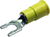 Terminal, Locking Fork, #10, Crimp, Yellow; Product Range Multicomp - 14T2404 - Newark, An Avnet Company