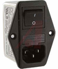 EMI POWER LIN FILTER, MULTI FUNCTION MOD, W/O VOLT SELECT, W/IEC CONN, DBL FUSE - 70133418 - Allied Electronics, Inc.