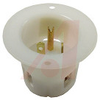 inlet, 2 pole 3 wire, 20A, 125V, back wired, white, Heavy Duty, NEMA 5-20P, strt - 70116234 - Allied Electronics, Inc.