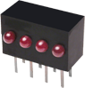 4 POS,RA,RED LED - AM2520EF/4ID - Kingbright Corporation