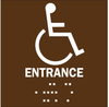 Brady B-81 Plastic Square Brown Entrance Sign - 8 in Width x 8 in Height - TEXT: ENTRANCE - 73447 - 754476-73447 - R. S. Hughes Company, Inc.