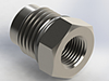 Straight Thread O-Ring / Female Pipe Adapter, 9/16-18 UNF male x 1/8