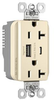 Usb Charger Rcpt, 2Port, 125V, Almond; Product Range Legrand Pass & Seymour - 22AC2700 - Newark, An Avnet Company