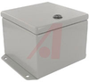 Enclosure;NEMA12,13,4;Steel;SingleDoor;Gray;1/4TurnLatch;Incl.Panel;6x6x4in - 70166786 - Allied Electronics, Inc.