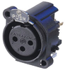 Neutrik A Series 3 Pin Female Vertical Pin 1/Grd - NEUNC3FAV1 - HAVE, Inc.