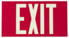 Brady Bradyglo B-355 Plastic Rectangle Red Exit Sign - 15.25 in Width x 8.25 in Height - Glow in the Dark - TEXT: EXIT - 90885 - 754476-90885 - R. S. Hughes Company, Inc.