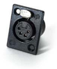 P Series 4 Pin Female XLR Solder Cup /Ag -- NEUNC4FP1BAG