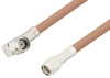 Reverse Polarity SMA Male Right Angle to SMA Male Cable 12 Inch Length Using RG400 Coax - PE3W06085-12 - Pasternack