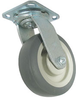 Swivel Caster - Gray Soft Rubber - Flat Tread - Model 9A - 9ARF5x2-S - Caster City, Inc.