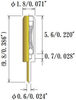 Louver Type Socket Pins, Acceptable plug: Dia.0.76 - 0.94mm/0.029