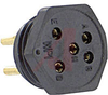 connector,mini hex,basic female,solder cup termination,5 socket contact - 70144749 - Allied Electronics, Inc.