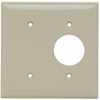 Combination Wall Plate, 1 Blank & 1 Single Receptacle -- SP147W - Image