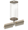 Clear View Multiple Feed Manual Lubricator, 1 gal Acrylic Reservoir, 19 Feeds, 1/4” OD Tube Outlets - B4463-128AB191W - Oil-Rite Corp.