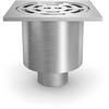 Square Sanitary Deep Sump Drain -- Z1830-12S - Image