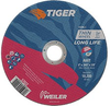 Weiler TIGER Aluminum Oxide Cutting Wheel - Type 1 - Straight Wheel - 6 in Diameter - 7/8 in Center Hole - Thickness.045 in - 57022 - 012382-57022 - R. S. Hughes Company, Inc.