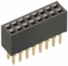 8+8 Pos. Female DIL Vertical Throughboard Conn. - M50-3000845 - Harwin Plc