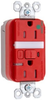 GFCI Duplex Receptacle - PT1595-HGNTLTRRED - Hubbell Wiring Device-Kellems