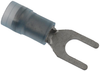 Terminal, Spade/fork, #8, Crimp, Blue; Product Range Multicomp Pro - 34P2360 - Newark, An Avnet Company