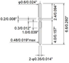 Junction Terminal, Round Header Pins, Dia. 0.35mm/0.014