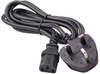 6ft BS1363A (UK fused plug) to C13 with H05VV-F 0.75mm&sup2; Power Cord - P-06B-UK - SFCable.com