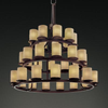 POR-8712-10-WAVE-DBRZ Large Chandeliers-Glass Shade - 670424 - Capital Lighting, Inc.
