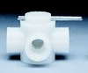 PVDF Three-Way, Four-Position Elliptic Valve, 1/2