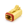 Amphenol Sine Systems AT06-4S-YEL 4-Way Connector Plug, DT06-4S Compatible, Yellow -- 39855