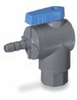 Ball valve, 2-way right angled, 1/4