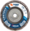 4-1/2 Tiger Angled (Radial) Zirc Flap Disc 40Z 5/8-11 Nut - 51303 - Weiler Abrasives