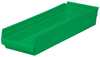 Akro-Mils 346 cu in Green Industrial Grade Polymer Shelf Storage Bin - 23 5/8 in Length - 8 3/8 in Width - 4 in Height - 1 Compartments - 30184 GREEN - 30184 GREEN - R. S. Hughes Company, Inc.
