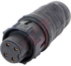 CORD CONNECTOR, FEMALE, WEATHERTIGHT, #20 CONTACTS, 4 PIN - 70214352 - Allied Electronics, Inc.