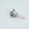 Power Feedthrough, 1000 Volts, 25 Amps, 4 Pins, 0.050″ Copper Conductors, 1.33″ Conflat Flange - A0262-3-CF - MPF Products, INC.