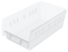 Akro-Mils 128 cu in Clear Industrial Grade Polymer Shelf Storage Bin - 11 5/8 in Length - 6 5/8 in Width - 4 in Height - 1 Compartments - 30130SCLAR -- 30130SCLAR - Image