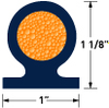 60 Durometer EPDM Profile Centerbulbs -- PRS914 - Image