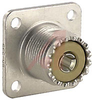 connector,rf coaxial,uhf panel receptacle,4-hole flange,solder cup terminal - 70142680 - Allied Electronics, Inc.