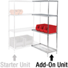 Wire Shelving Add-On Unit, 36