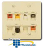 Allen Tel Single Gang 45 Degree Angled Faceplate - AT45S-4 - TelephoneStuff.com