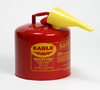 Eagle Red Galvanized Steel 5 gal Safety Can - 13 1/2 in Height - 12 1/2 in Overall Diameter - 048441-22181 - 048441-22181 - R. S. Hughes Company, Inc.