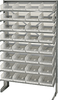 Storage Shelving with Bins - QPRS-107CL - Simplastics