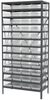 Akro-Mils 6500 lb Adjustable Clear Gray Powder Coated Steel 22 ga Open Adjustable Fixed Shelving System - 48 Bins - 6500 lb Total Capacity - AS1879158SC - AS1879158SC - R. S. Hughes Company, Inc.