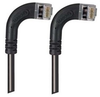 Category 5E Shielded Right Angle Patch Cable, RA Right Exit/RA Right Exit, Black 5.0 ft -- TRD815SRA14BLK-5 -Image