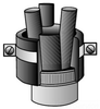 Flexible Cord/Cable Support Wedging Assembly -- D-1502-1 - Image