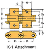 Double Pitch Chain Attachment with Large Plastic Rollers -- C2042D K-1 - Image