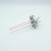 Power Feedthrough with Power Glove Connectors, 10,000 Volts, 30 Amps, 3 Pins, 0.094″ Copper Conductors, 2.75″ Conflat Flange - A2523-4-CF - MPF Products, INC.