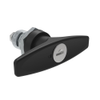 Quarter-Turn Cam Latch, Key Locking  T-handle, Spring-return Actuator, Not Sealed, Zinc Alloy, Powder Coat, Black - E5-9-615-TR0-10 - Southco