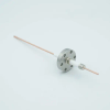 Power Feedthrough, 14,000 Volts, 50 Amps, 1 Pin, 0.094″ Copper Conductor, 1.33″ Conflat Flange - A0043-5-CF - MPF Products, INC.